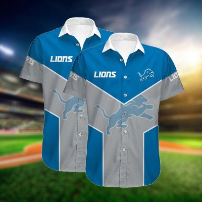DETROIT LIONS Lapels Short Sleeves T-Shirt
