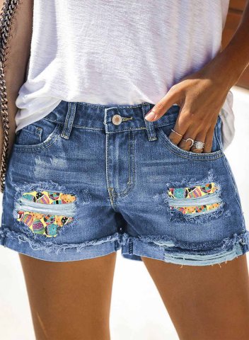 Women's Jeans Straight Solid Multicolor Mid Waist Daily Festival Short Jeans