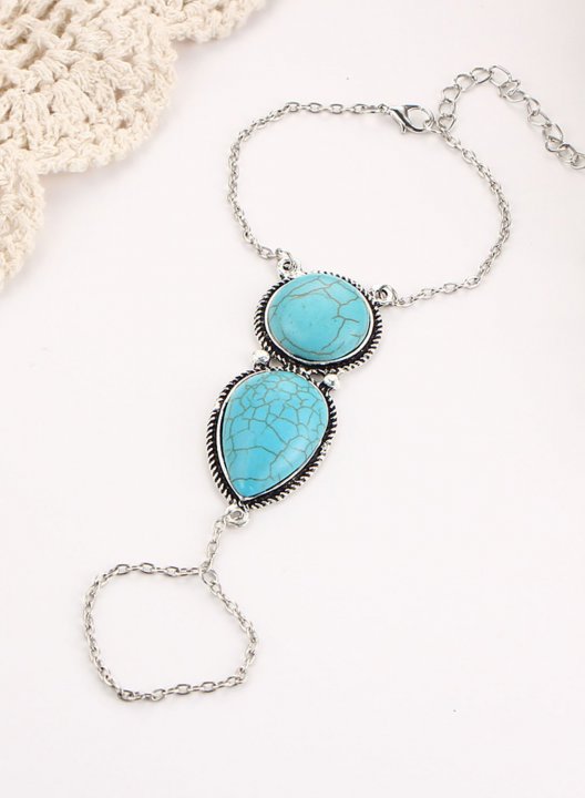 Women's Bracelets Solid Geometric Turquoise Alloy Bracelets