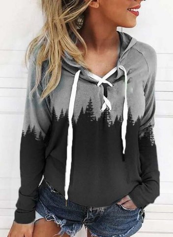 Forest Printed Hoodie Sweatshirt