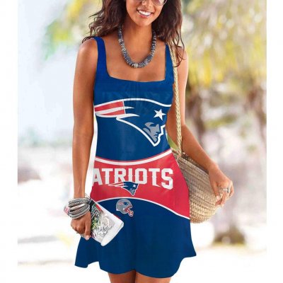 New England Patriots Summer square neck Beach Dress