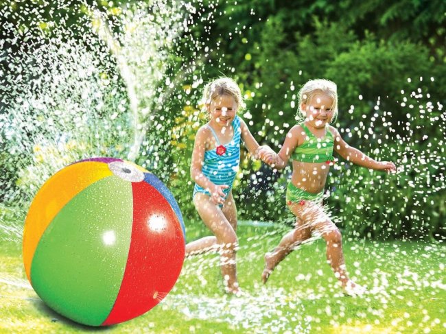 Kids Inflatable Beach Sprinkler Water Spray Ball Spring Summer Water Sports