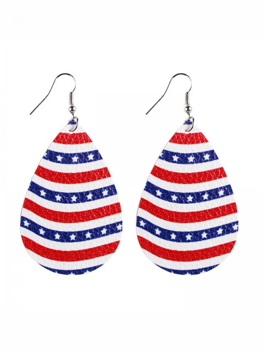 Women's Drop-shaped Independence Day Star Earrings