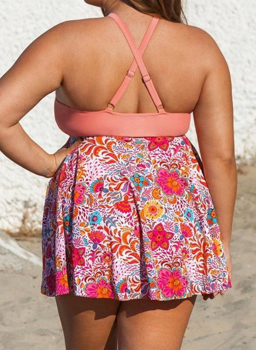 Women's Tankinis Floral Plus Size Tankinis