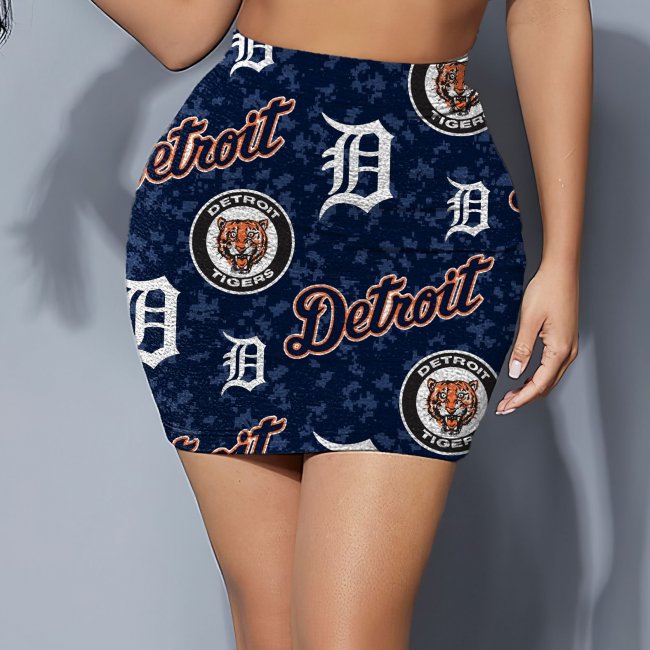 Detroit Tigers Women's Elastic Waist Hip Skirt