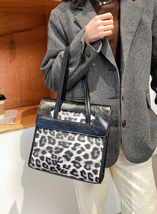 Women's Messenger Bags Leopard Jacquard-cloth Casual Shoulder Messenger Bag