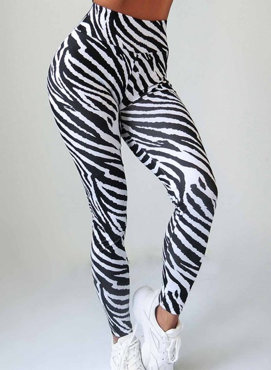 Women's Leggings Slim Animal Print High Waist Casual Track Pants