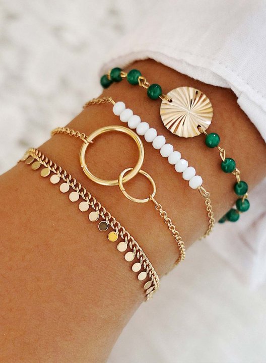 Women's Bracelets Color Block Alloy Bracelets