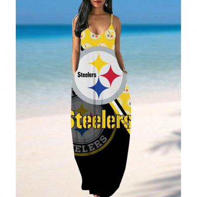 Women's Pittsburgh Steelers Summer Suspender Skirt