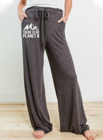 Women's there is no planet b Palazzo Pants Solid Wide Leg High Waist Daily Palazzo Pant