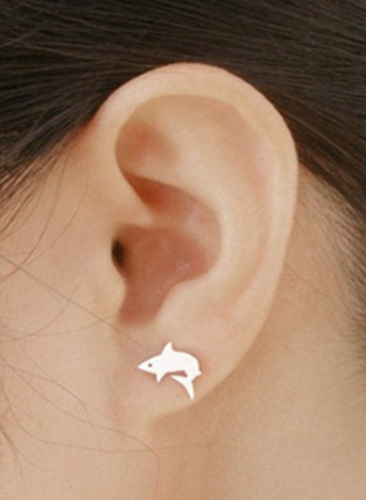 Women's Earrings Metal Casual Little Shark Earrings