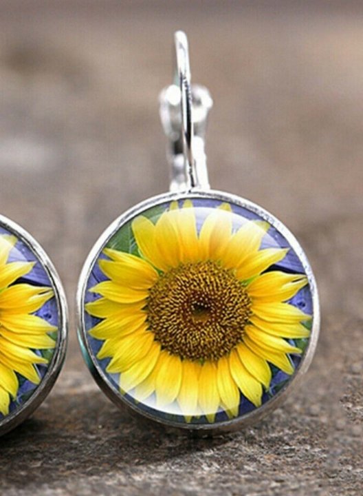 Women's Earrings Sun Flower Alloy Earrings