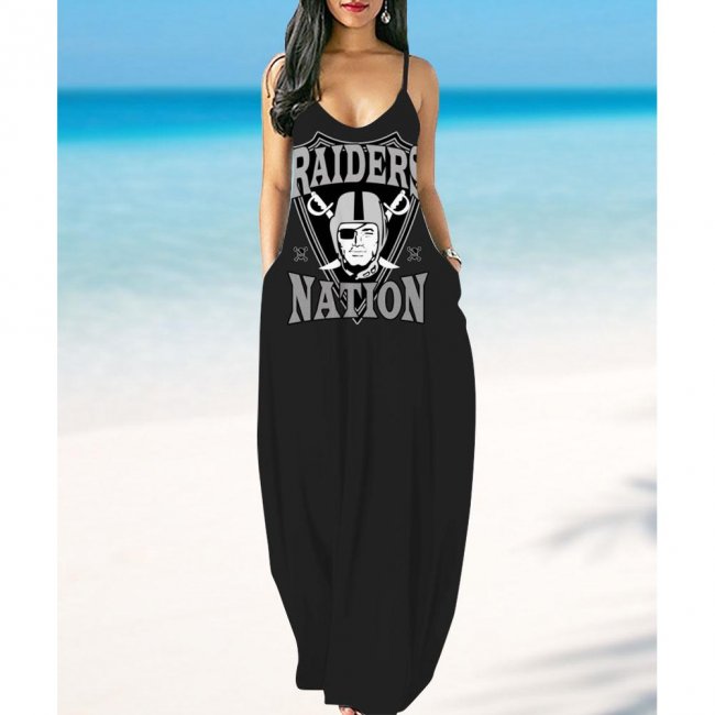 Las Vegas Raiders summer suspender dress