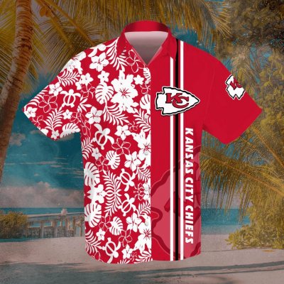 Print Kansas City Chiefs Hawaiian Shir Football Team Beach Shirts