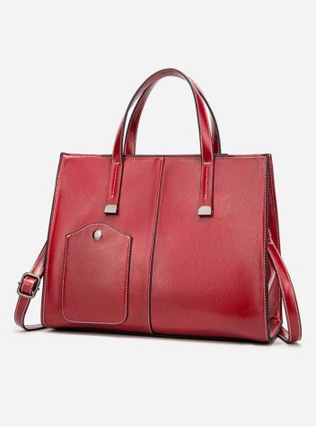 Women's Handbags Solid PU Leather Handbags