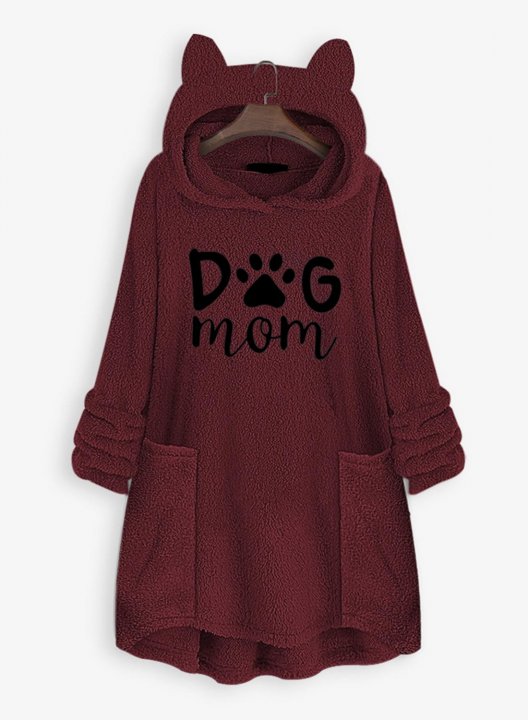 Hooded Dog's Mom Embroidered Double Velvet Home Service