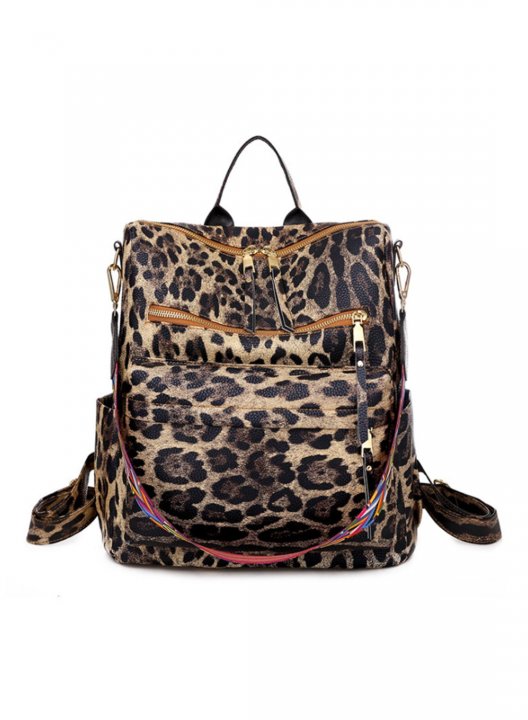 Women's Backpacks Leopard Daily Vintage Stylish Casual Backpack