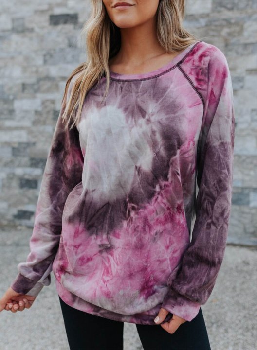 Plum Tie Dye Sweatshirt