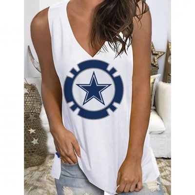 Cowboys Women's Baseball Printed Sleeveless Casual Vest