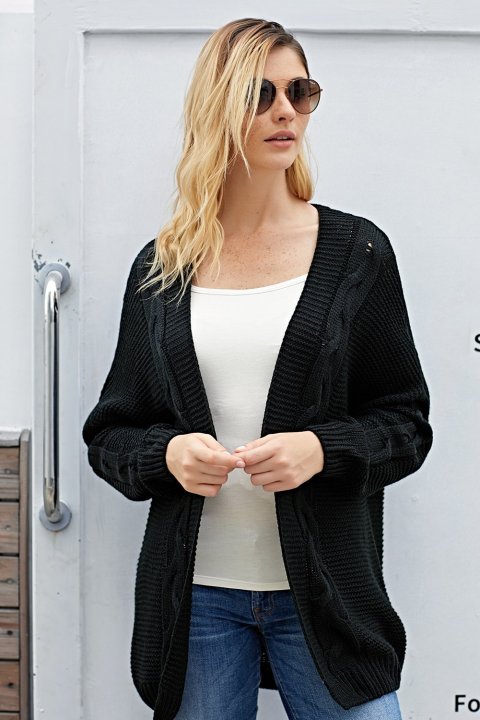 Women's Cardigans Chunky Wide Long Sleeve Knit Cardigan