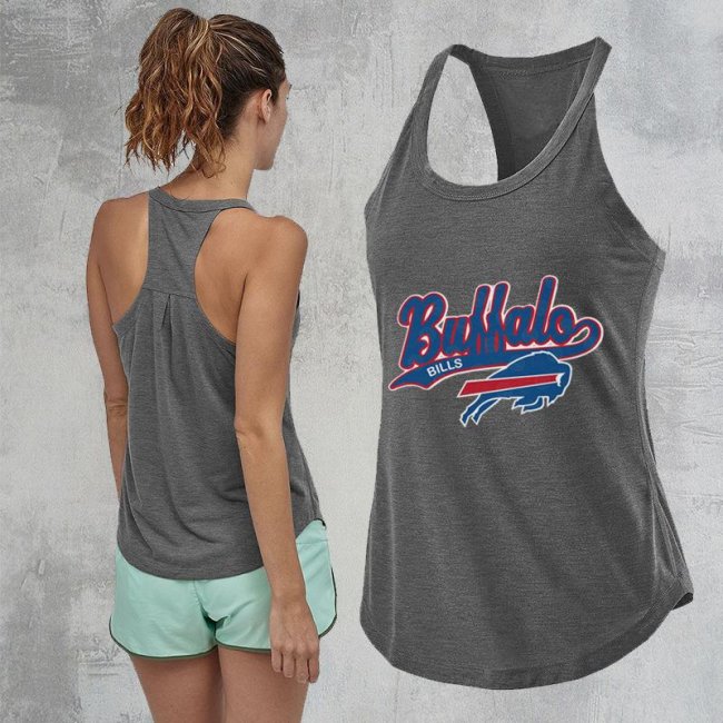 BUFFALO BILLS Sports Vest Women's Beauty Back Yoga Top Sleeveless Running Yoga Clothes Fitness Clothes