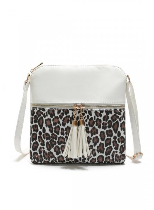 Women's Messenger Bags Leopard Color Block Daily Shoulder Messenger Bag