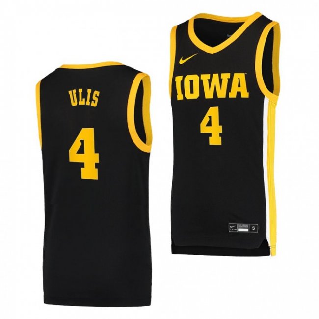 Iowa Hawkeyes Ahron Ulis #4 Black Basketball Jersey Dri-FIT Swingman