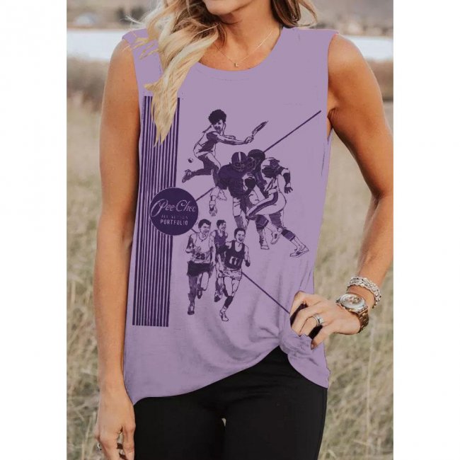 Women's classic round neck sleeveless top