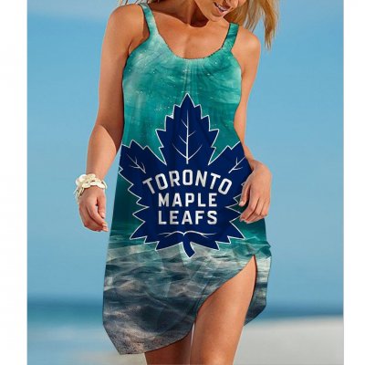 Women's Toronto Maple Leafs Printed Halter Dress