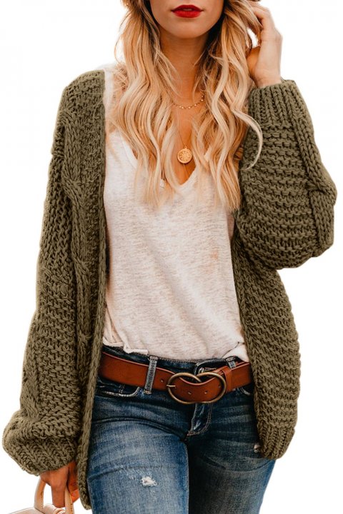 Women's Cardigans Chunky Wide Long Sleeve Knit Cardigan