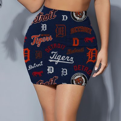 Detroit Tigers Women's Elastic Waist Hip Skirt