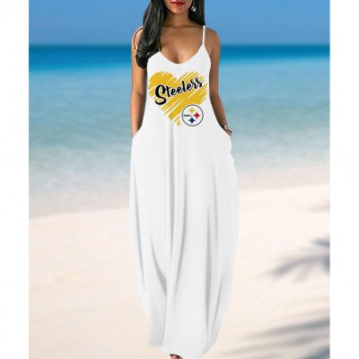 Women's Pittsburgh Steelers Summer Suspender Skirt