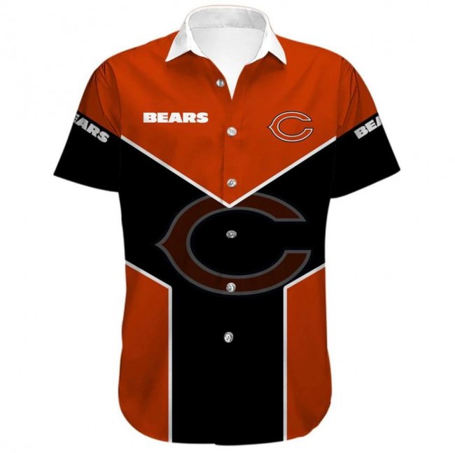 CHICAGO BEARS Lapels Short Sleeves T-Shirt