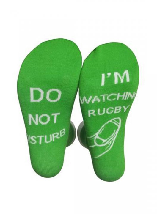 Women's Socks Do Not Disturb I'm Watching Rugby Print Funny Cotton Socks