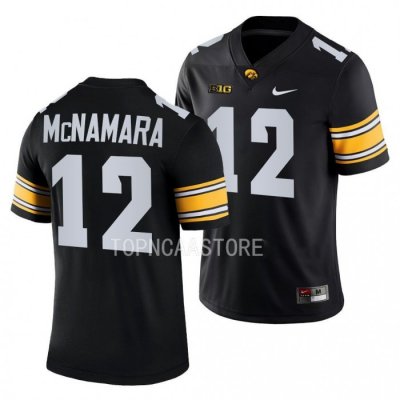 Cade McNamara Iowa Hawkeyes #12 Black Jersey 2022 College Football Men's Uniform