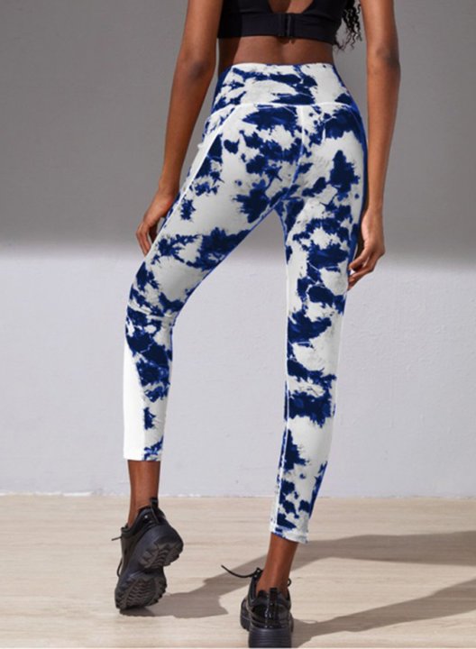 Women's Leggings Slim Tiedye High Waist Daily Casual Track Pants