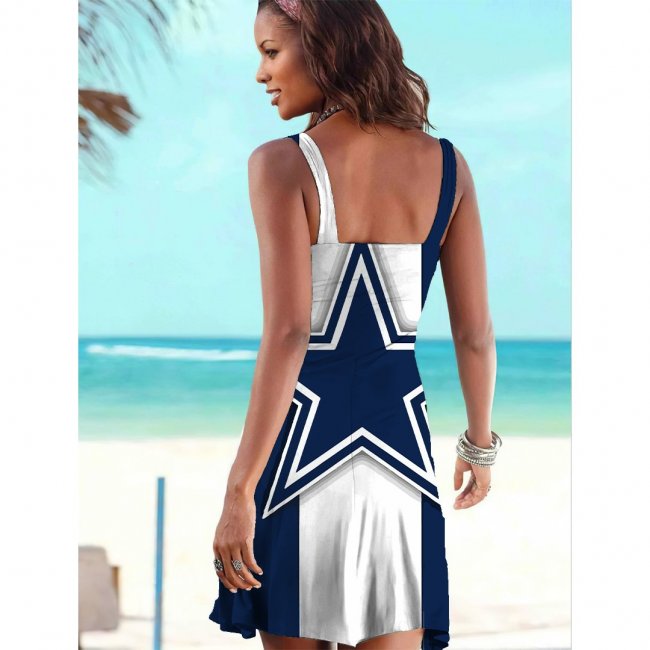 COWBOYS Tube Top Team Print Sleeveless Vest Dress