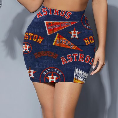 Houston Astros Women's Elastic Waist Hip Skirt
