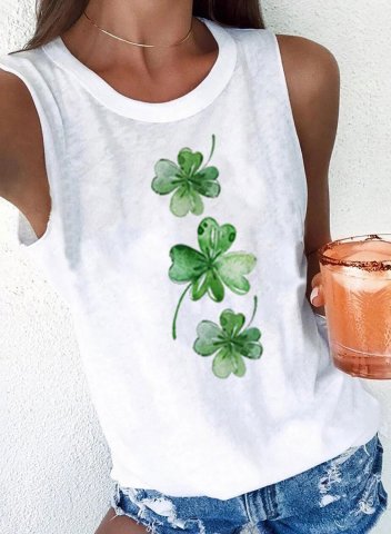 Women's St Patrick's Day Tank Tops Shamrock Summer Casual Daily Tops
