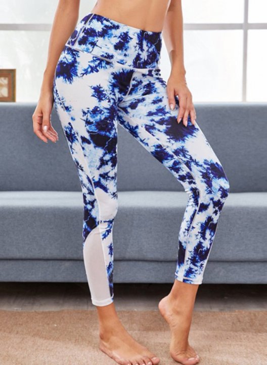 Women's Leggings Slim Tiedye High Waist Daily Casual Track Pants