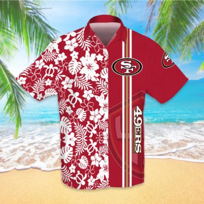 Print San Francisco 49ers Hawaiian Shirt Football Team Beach Shirts