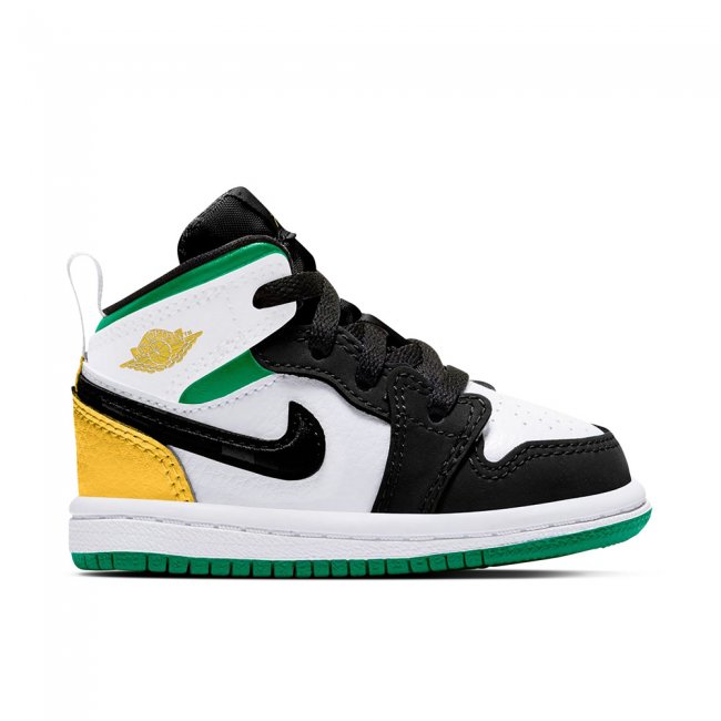 Air Jordan 1 Mid SE White Laser Orange Lucky Green TD BQ6933-101