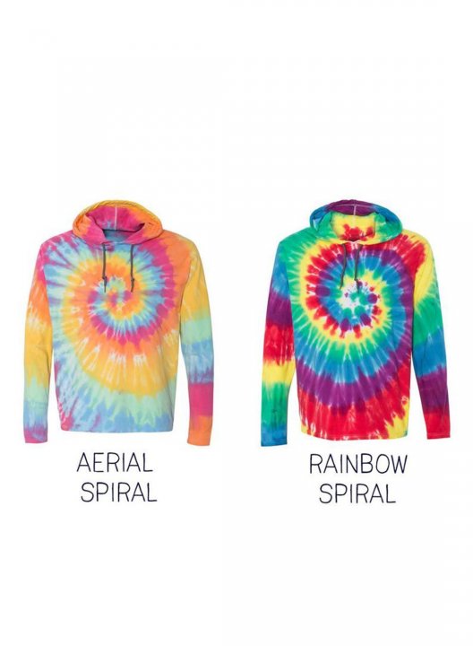 Rainbow Tie Dye Drawstring Hoodie