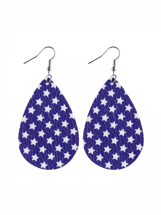 Women's Drop-shaped Independence Day Star Earrings