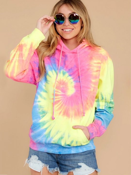 Women's Sky Bomb Spiral Tie Dye Hoodie