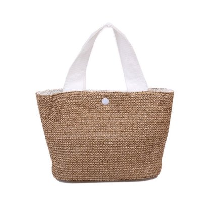 Women's Handbags Woven Straw Color Block Handbags