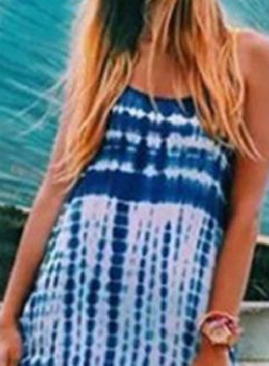 Women's Maxi Dresses A-line Striped Tiedye Sleeveless U Neck Daily Vintage Maxi Dress