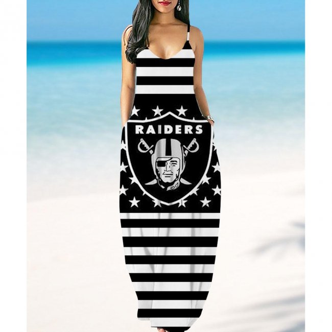 Las Vegas Raiders summer suspender dress