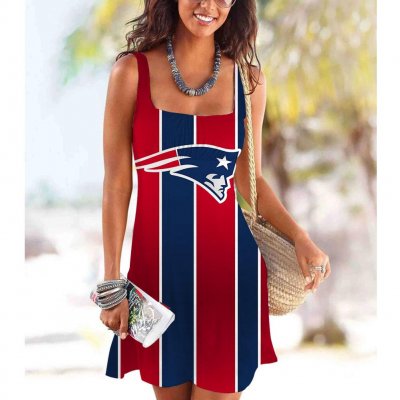 New England Patriots Summer square neck Beach Dress