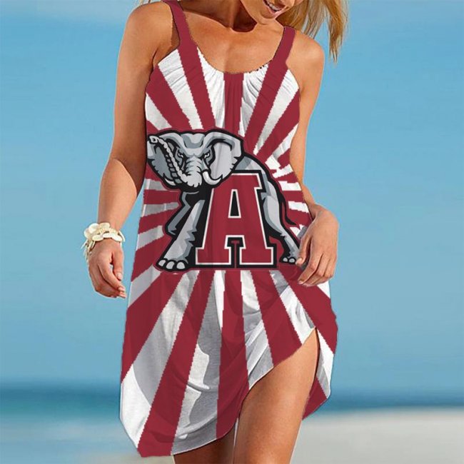 NCAAF Alabama Crimson Tide Loose Holiday Beach Dress